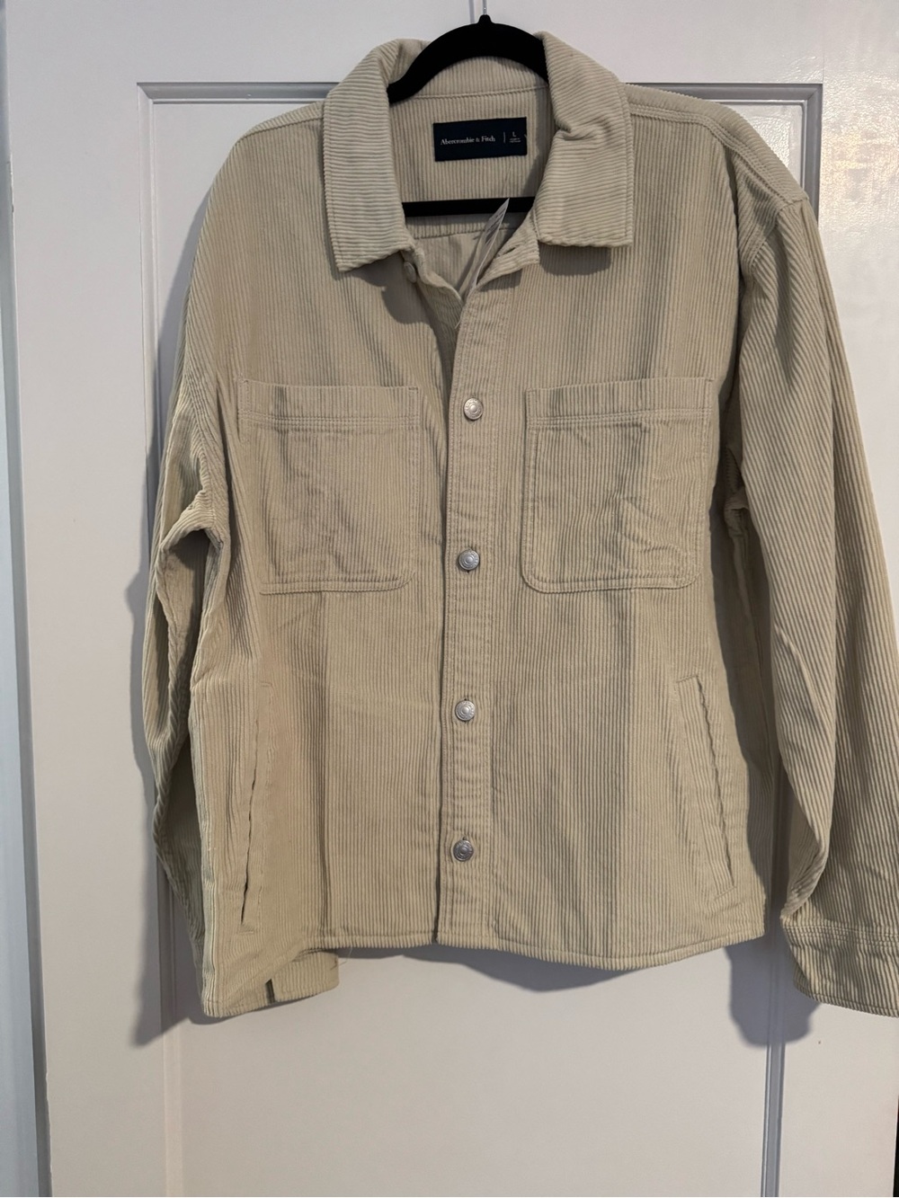 Abercrombie & Fitch Men's Corduroy Shirt Jacket - Beige